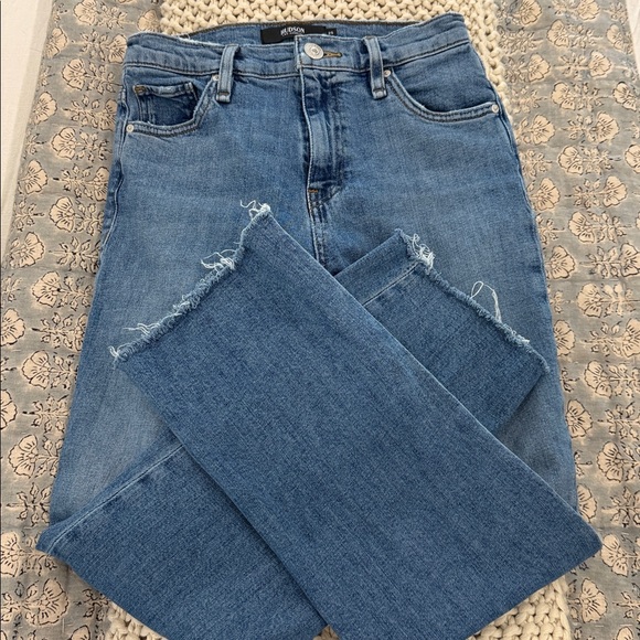 Hudson Jeans Blue Cropped Ankle Straight Jeans - Picture 7 of 7